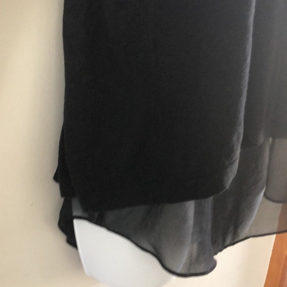 Express Cropped Scooped Neck Lightweight Sweater M Tunic Top Shear Panel Back - Picture 3 of 13